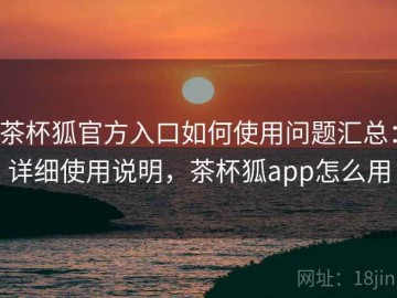 茶杯狐官方入口如何使用问题汇总：详细使用说明，茶杯狐app怎么用