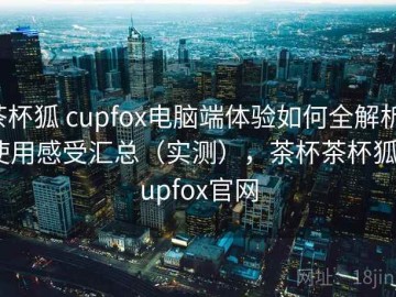 茶杯狐 cupfox电脑端体验如何全解析：使用感受汇总（实测），茶杯茶杯狐cupfox官网