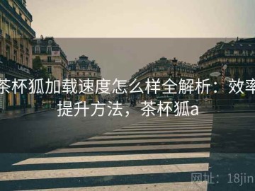 茶杯狐加载速度怎么样全解析：效率提升方法，茶杯狐a