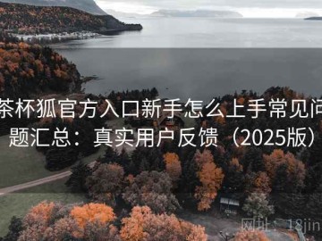 茶杯狐官方入口新手怎么上手常见问题汇总：真实用户反馈（2025版）