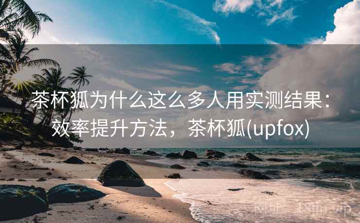 茶杯狐为什么这么多人用实测结果：效率提升方法，茶杯狐(upfox)